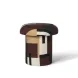 Lucy Mud Brown Upholstered Accent Stool