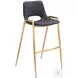 Desi Black and Gold Bar Stool Set of 2