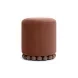 Dex Bronze Performance Vegan Mohair Upholstered Round Ottoman