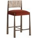 Baymont Meg Rust and Terri Nutmeg Upholstered Counter Height Stool