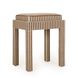 Kora Brown and White Upholstered Accent Stool