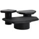 Detti Black Free Form Large Concrete Top Outdoor Cocktail Table