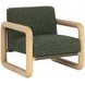 Cirro Noah Meadow and Ludlow Dark Olive Leather Upholstered Lounge Chair