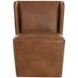 Ardent Tobacco Tan Upholstered Wheeled Dining Chair