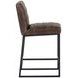 Ares Havana Dark Brown Upholstered Counter Height Stool