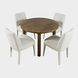 Bodhi Ivory Upholstered 5 Piece Dining Set