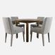 Bodhi Platinum Upholstered 5 Piece Dining Set