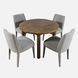 Bodhi Platinum Upholstered 5 Piece Dining Set