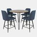Brennan Blueberry Upholstered 5 Piece Counter Height Dining Set