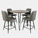 Brennan Gray Upholstered 5 Piece Counter Height Dining Set