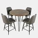 Brennan Gray Upholstered 5 Piece Counter Height Dining Set