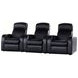 Cyrus Black Top Grain Leather 3 Piece Home Theater Seating