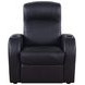 Cyrus Black Top Grain Leather 3 Piece Home Theater Seating