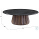 Jennings Royal Brown And Black Marble Large Nesting Cocktail Table