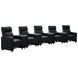 Toohey Black 5 Piece Push Back Recliner with 4 Console