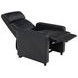 Toohey Black 5 Piece Push Back Recliner with 4 Console