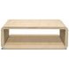 Damone Cerused White and Silver Rectangular Coffee Table