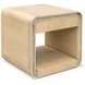Damone Cerused White and Silver Square End Table