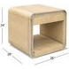 Damone Cerused White and Silver Square End Table