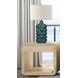 Damone Cerused White and Silver Square End Table