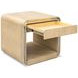 Damone Cerused White and Silver Square End Table