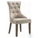 Gabrian Fabric and Reclaimed Gray Dining Chair with Nailhead Trim Set of 2