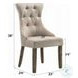 Gabrian Fabric and Reclaimed Gray Dining Chair with Nailhead Trim Set of 2