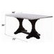 Gerardo White and Weathered Espresso 72" Rectangular Marble Top Dining Table