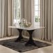Gerardo White and Weathered Espresso Rectangular Marble Top Dining Room Set