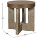 Nova Cerused Charcoal and Gray Round End Table