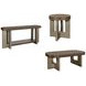 Nova Cerused Charcoal and Silver Rectangular Console Table