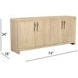Trifecta Driftwood Cerused Oak 4 Door Server