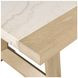 Trifecta Driftwood Cerused Oak 87" Rectangular Stone Top Dining Table