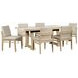 Trifecta Driftwood Cerused Oak 87" Rectangular Stone Top Dining Table