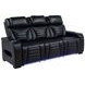 Zuma Black 85" Power Reclining Sofa with LED Light and USB Charging