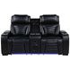 Zuma Black 74" Power Reclining Loveseat with USB Charging and LED Light