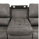 Brickston Charcoal 86" Power Reclining Sofa with LED Light and USB Charging