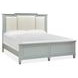 Glenbrook Pebble and Beige King Upholstered Panel Bed