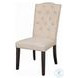 Gerardo Beige Linen Side Chair Set of 2