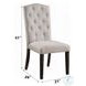 Gerardo Beige Linen Side Chair Set of 2