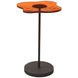 Elijah Matte Black and Red Free Form Glass Top Accent Table
