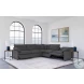 Collins Dark Gray 5 Piece Modular Power Reclining Sectional