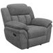 Bahrain Charcoal Performance Fabric Glider Recliner