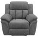 Bahrain Charcoal Performance Fabric Glider Recliner