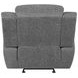 Bahrain Charcoal Performance Fabric Glider Recliner