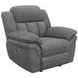 Bahrain Charcoal Performance Fabric Glider Power Recliner