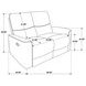 Navarro Dark Brown 57" Motion Loveseat