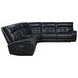 Hewitt Black Top Grain Leather 3 Piece Power Reclining Sectional