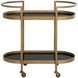 Bartlett Antique Brass Bar Cart
