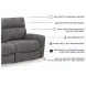 Next-Gen DuraPella Slate Performance Fabric Modular 105" Power Reclining Sofa